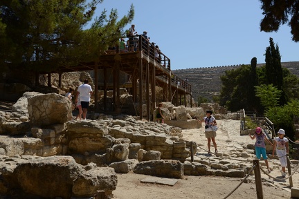 visitor walkway above the ruins